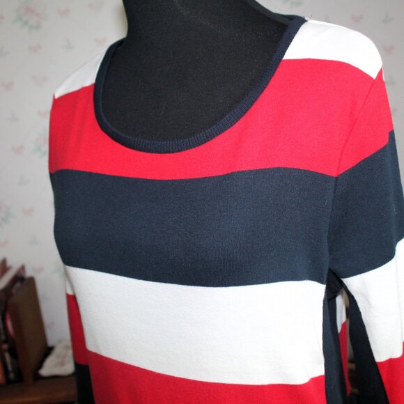NWT Tommy Hilfiger Red White & Blue Sweater, Small - Picture 3 of 7